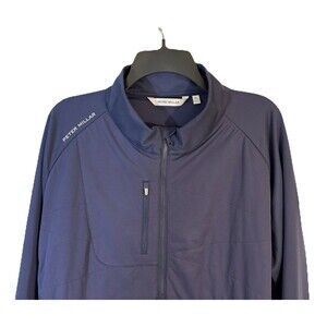 Peter Millar Endeavor 4-Way Stretch Full-Zip Navy Golf Jacket Men’s X-Large